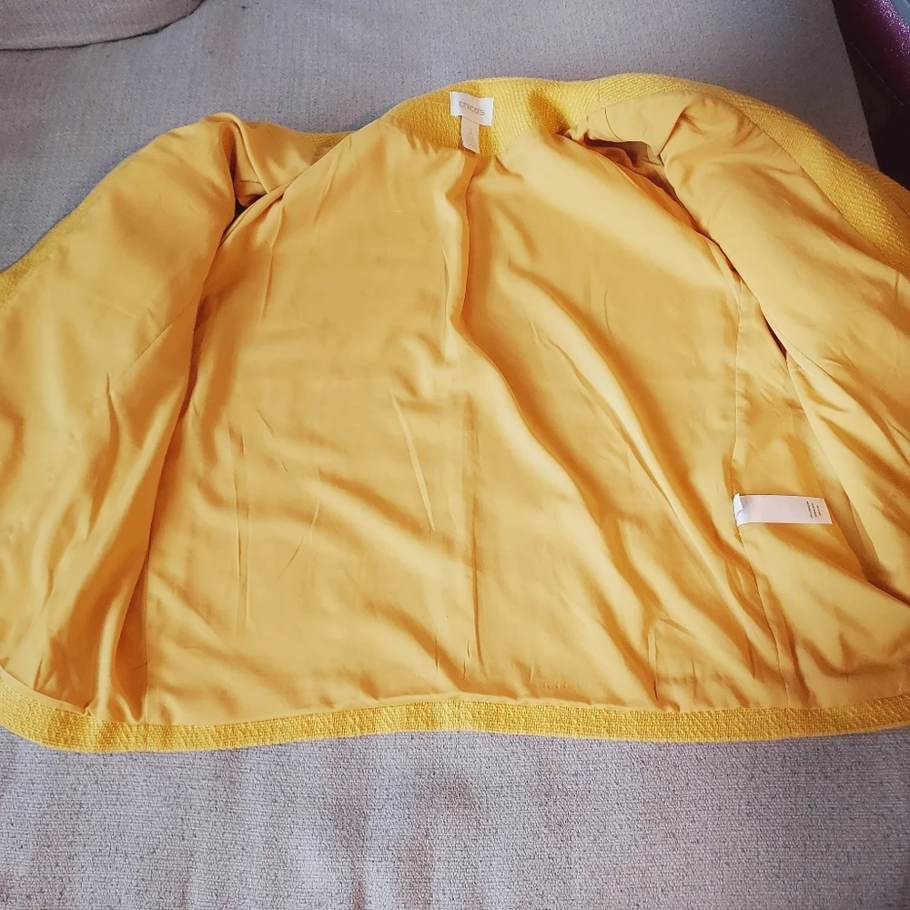 Chico's Textured Swing Jacket Sz 3/XL
